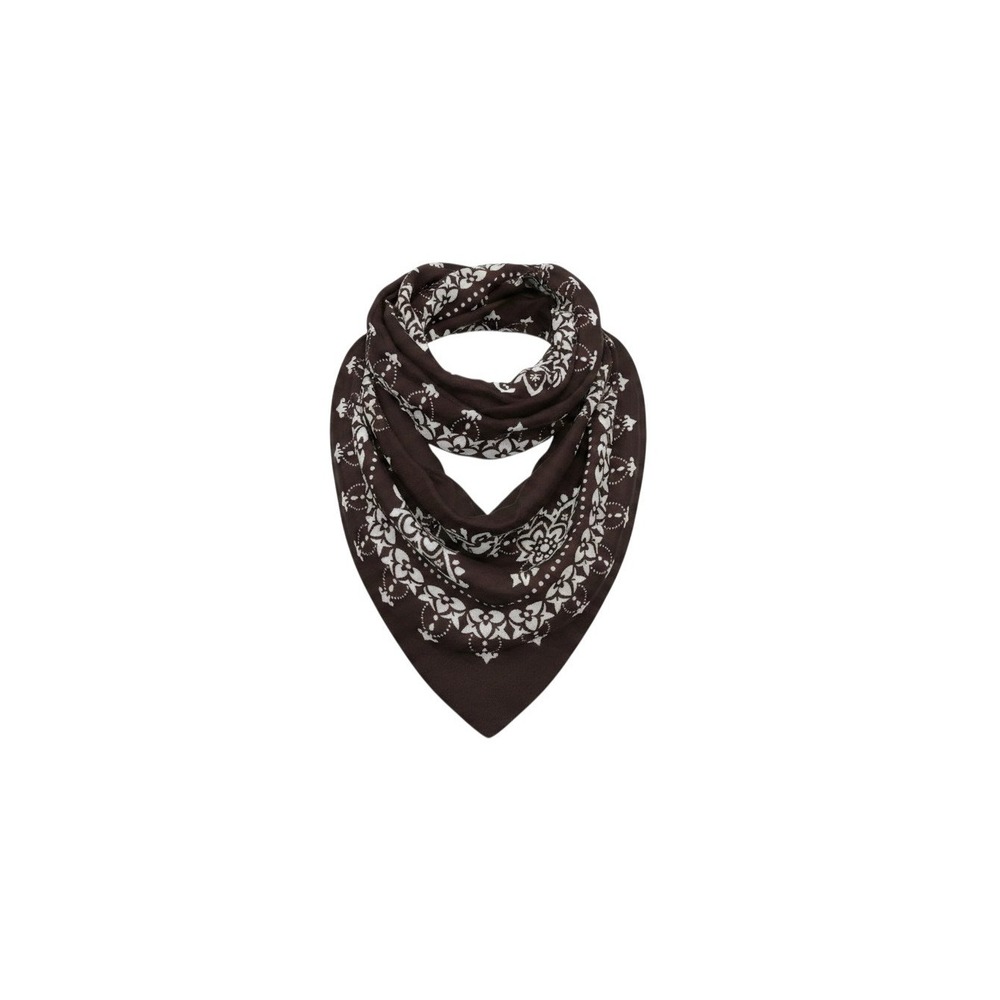 Time and Tru Fashion Scarf Womens OS Brown Oversized Bandana Paisley Floral